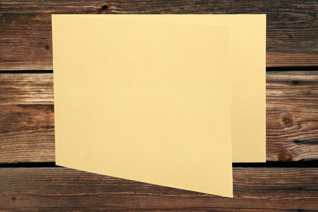 Klappkarten 105x210/420 mm langdoppelt Chamois 230 g/qm